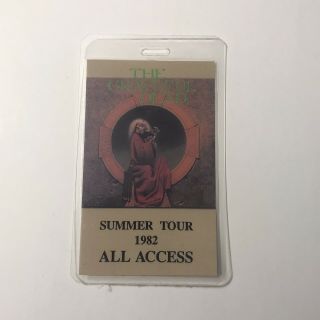 Grateful Dead Summer Tour Laminated All Access Backstage Pass Vintage 1982