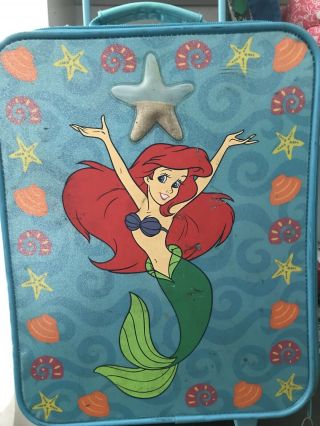 Vintage Disney Store Exclusive Princess Ariel The Little Mermaid Suitcase Rare