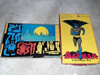 Vintage 1966 Batman Cartoon Kit Colorforms Set 401 1 Sticker Missing