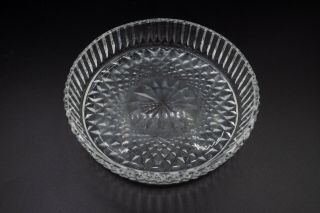 Waterford Crystal Alana Wine Bottle Coaster Cloudy 5 " D Usa