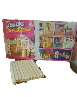 Vintage 1978 Mattel Barbie Dream House Furnished With Furniture,  Book