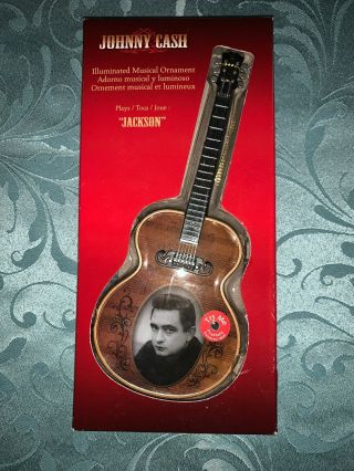 Johnny Cash Illuminated Musical Ornament " Jackson "