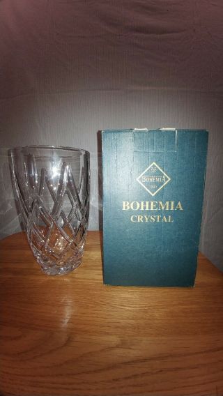Bohemia Crystal Vase in storage for many years 2
