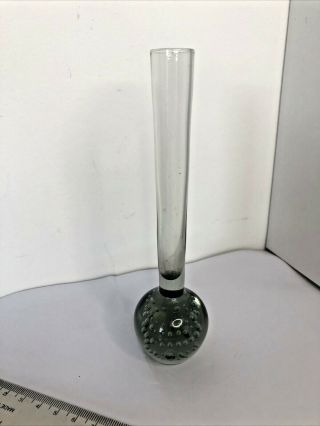 Vintage Whitefriars Glass Bud Vase Controlled Air Bubbles