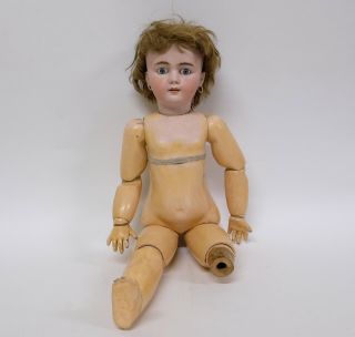 Big 30 " Antique French Bisque Head Character Doll " Tete Jumeau " Paris