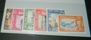Hong Kong George Vi 1941 Centenary Set Of 6 Unmounted Stamps