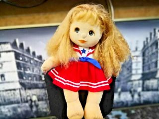 Mattel My Child Doll Strawberry Blonde Crimp With Brown Eyes & Peach Makeup 1985 5