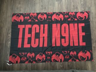 Tech N9ne Banner/flag 36 " X 56 " Black And Red Strange Music Never Displayed