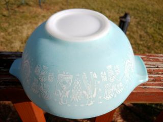 Vintage Pyrex Amish Butterprint 1.  5 Qt Cinderella Mixing Bowl 442 Turquoise