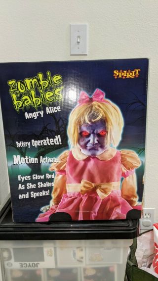 Angry Alice Zombie Baby Doll Halloween Prop