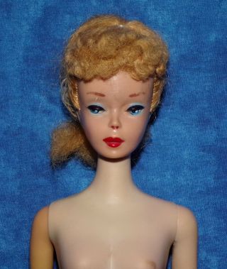 Vintage Strawberry Blond Ponytail Transitional Barbie Doll Tm Solid Body 4?