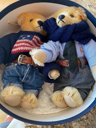 Polo Ralph Lauren Teddy Bear Steiff American Bear And Preppy Bear