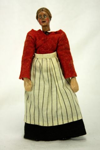 Antique Vintage Swiss Bucherer Jointed Metal Character Doll Ca1920