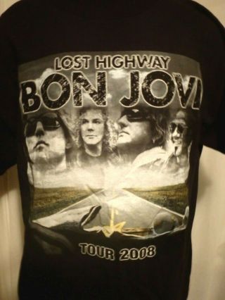 Bon Jovi Lost Highway 2008 Shirt Size Xl Short Sleeve Double Sided