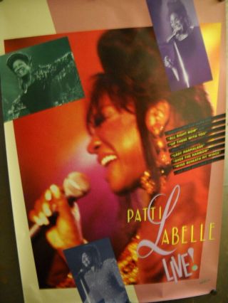 Patti Labelle Large Rare Record Company 1992 Promo Poster Live