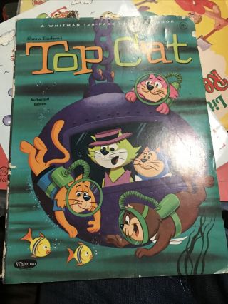 B - Vintage 1961 Top Cat Coloring Book - Whitman Authorized Edition