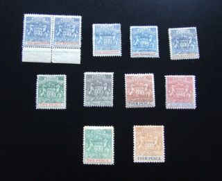 British South Africa Company (rhodesia) - A Selection Of Victorian Postage Stamps