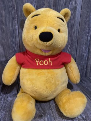 Disney Mattel Jumbo I Talk Winnie The Pooh Bear Stuffed Animal Plush