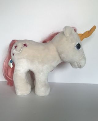 1983 Hasbro Softie My Little Pony Moondancer Plush Unicorn Stuffed Horse 10”
