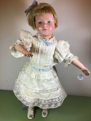 Wigged Schoenhut Girl Doll 19/308 - Heirloom Dress