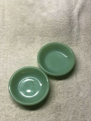 Set Of 2 Vintage Jadeite Fire King Berry Bowls