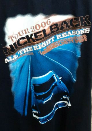 Nickleback 2006 All The Right Reasons Tour Black T - Shirt Vintage Xl Htf