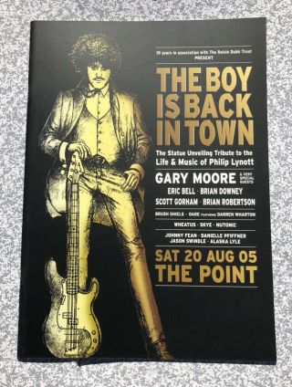 Phil Lynott Statue Unveiling 2005 Programme (gary Moore/thin Lizzy)