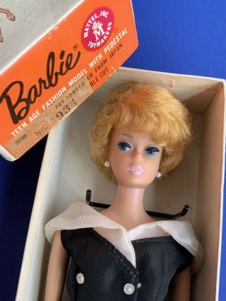Barbie Japanese Exclusive Dressed Box 934 After Five Platinum Bubble Cut Doll