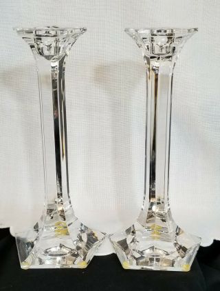Vintage Riedel Crystal Candle Holders - 7 3/4h