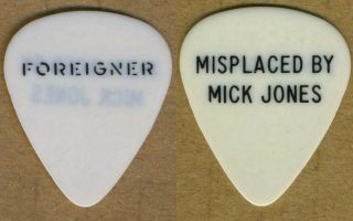 Foreigner Misplaced By Mick Jones Vintage Guitar Pick Authentic Concert Stage