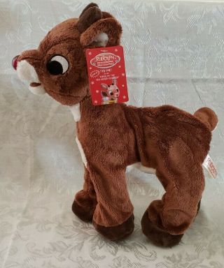 Dandee Rudolph The Red Nosed Reindeer Plush Animated Singing Walks Shakes Nwt
