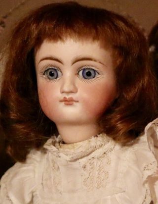14 " Antique Sonneberg Bisque Closed Mouth Belton Doll Marked 106
