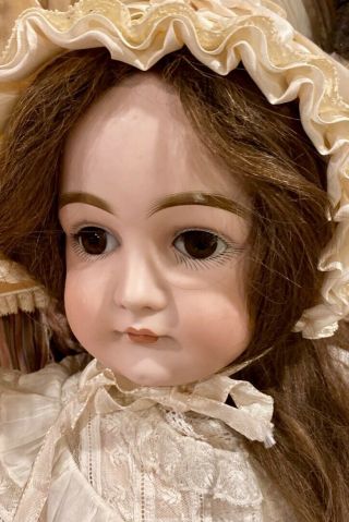 Antique 28 " German Bisque Kestner Cm Pouty Doll W/ Perfect Bisque W/marked Body