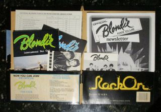 Rare Blondie Official Folder W/ International Fan Club 1,  3 Merchandise Forms,
