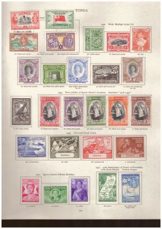 Tonga - King George Vi Stamps From Sg Printed Album