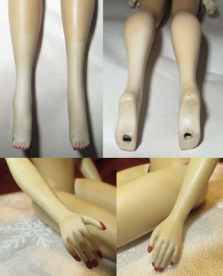 1959 Blonde Ponytail Barbie Doll Foot Tubes & Picnic 967 First 1 Japan 4