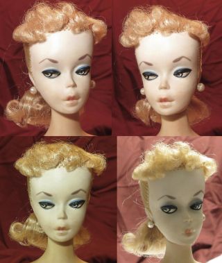 1959 Blonde Ponytail Barbie Doll Foot Tubes & Picnic 967 First 1 Japan 5