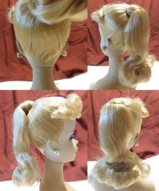 1959 Blonde Ponytail Barbie Doll Foot Tubes & Picnic 967 First 1 Japan 6