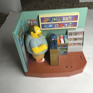 Playmates World Of Springfield Simpsons Comic Book Shop Interactive Environment