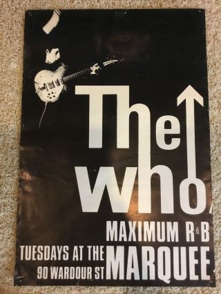 The Who 1966 Maximum R&b Tuesdays At The Marquee Concert Poster