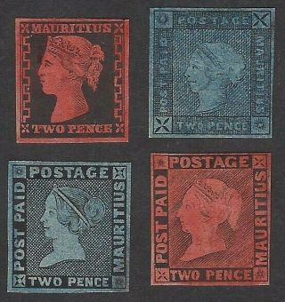 Mauritius Qv 1847 Issue Proofs,  Trials Or Fantasies (4)