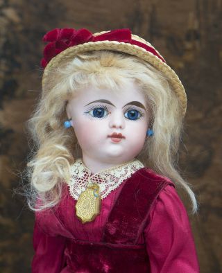 15 " (38cm) Antique French Eden Bebe Doll By Gaultier With Closed Mouth,  C.  1888