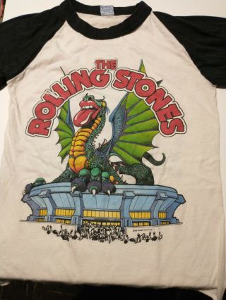 Vintage Pre - Owned Rolling Stones 1981 Tour T Shirt Small
