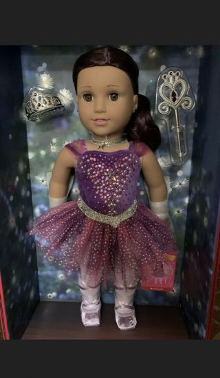 American Girl Limited Edition Sugar Plum Fairy 18 In Doll In Hand