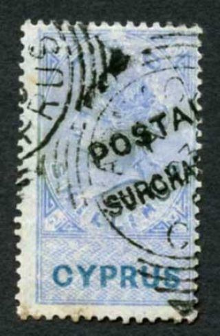 Cyprus 1883 Postal Surcharge Opt On 1878 - 79 Revenue 2/ - Wmk Block Vr Ex Bols
