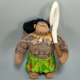 Disney Moana Maui 10 " Stuffed Plush Doll Toy With Magical Fishhook