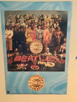 Beatles Sgt Peppers Lonely Hearts Club Band 1987 Poster 35” X 24”