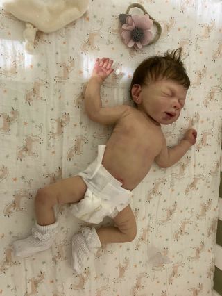 Full Body Silicone Baby Girl Sleeping.  Artist Svetlana Semenova.