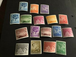 Seychelles Stamps Scott 173//190 Mnhog Scv 78.  00 A1342
