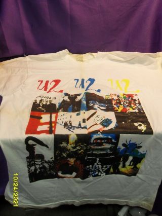 U2 Zoo Tv Concert Tour T - Shirt Xl 1992 Screen Stars Bono The Edge Music Vintage
